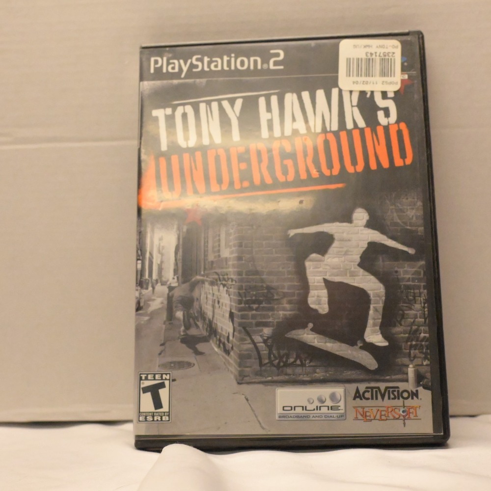 Tony Hawk's Underground CIB Sony PS2 Complete w/ Case Manual Disc